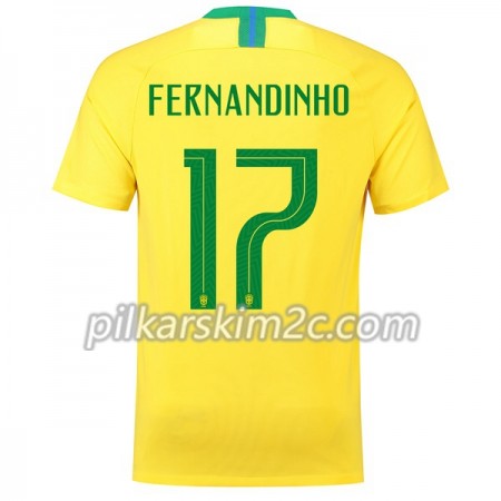 Koszulka Brazylia Fernandinho 17 Główna Mistrzostwa Świata 2018 - Koszulki Piłkarskie